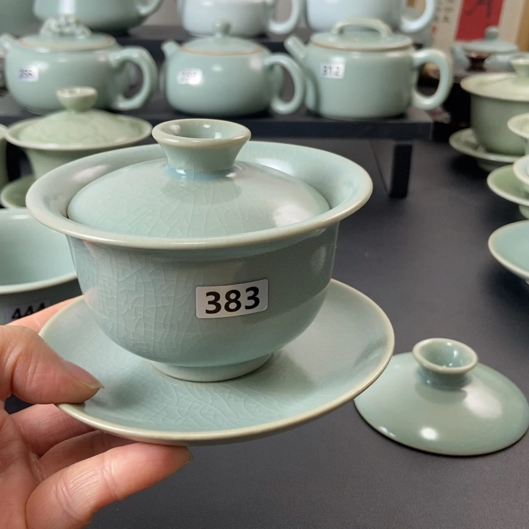 和***风二级品仿古釉元宝盖碗无礼盒