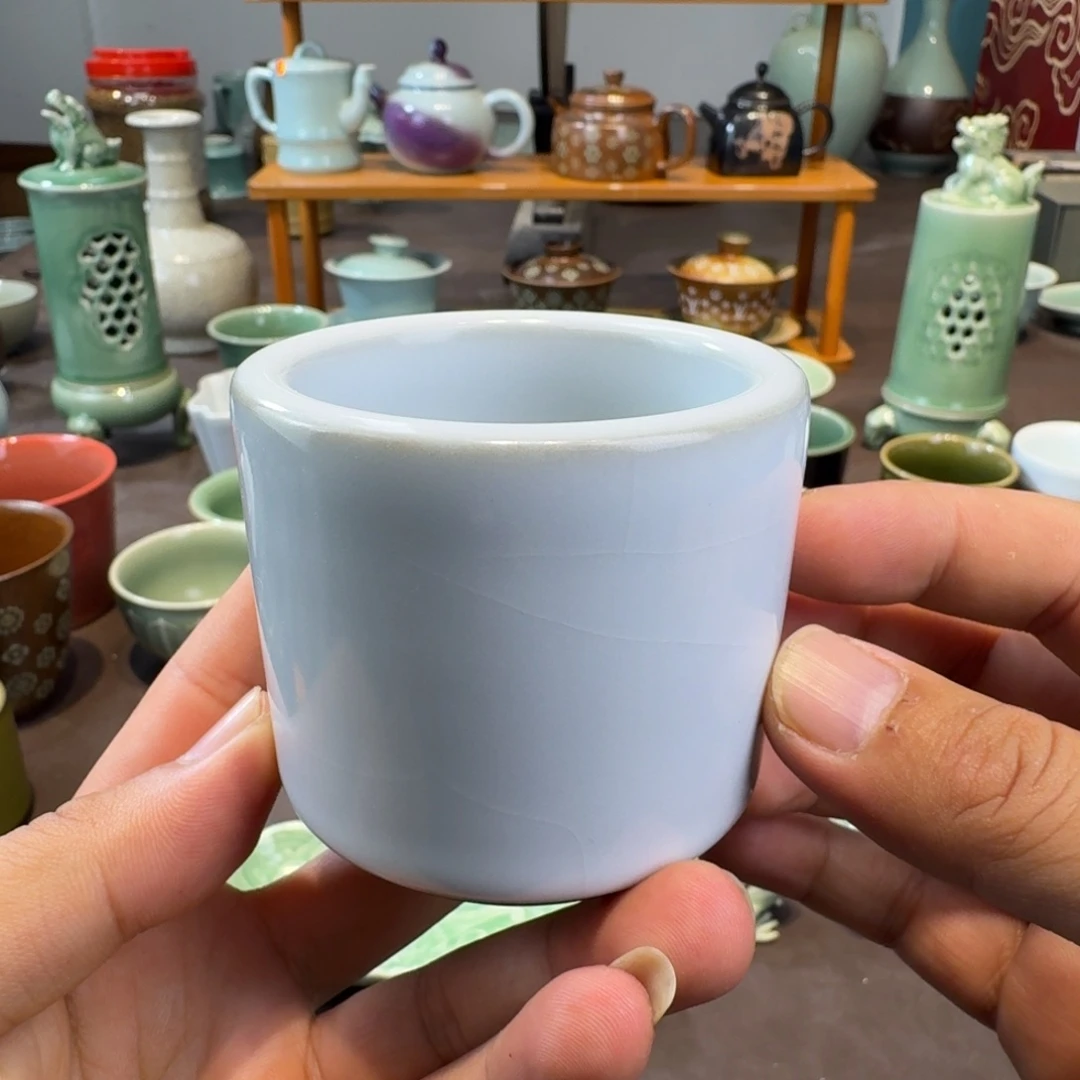 龙泉青瓷茶具微瑕