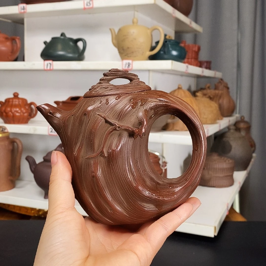 楸***木紫砂茶壶原矿紫砂壶