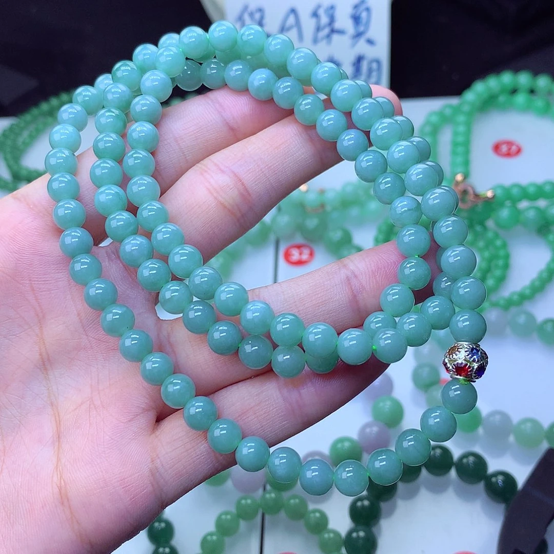 翡翠毛衣链未镶嵌