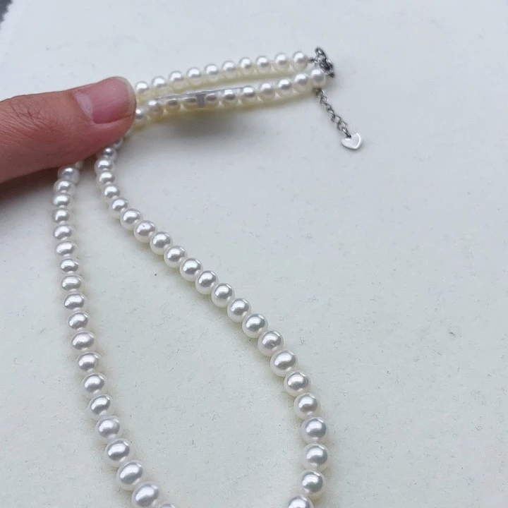 淡水珍珠颈饰未镶嵌卡5极光冷白