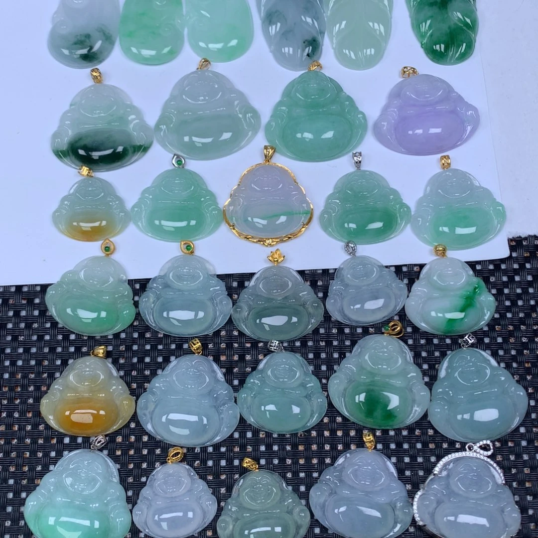 翡翠未镶嵌颈饰天然