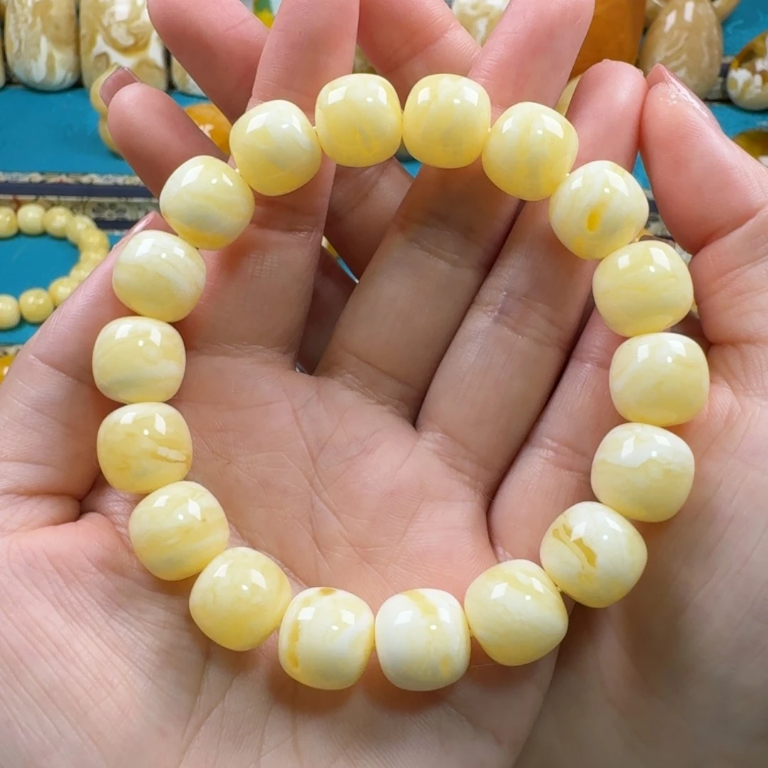 琥珀未镶嵌手链同料