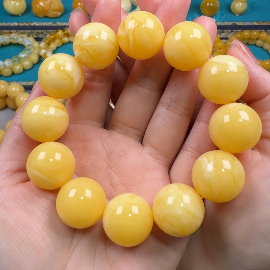 琥珀未镶嵌手链同料