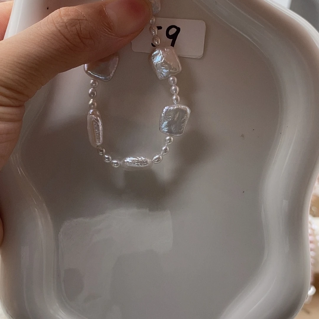 淡水珍珠银S925镶嵌颈饰