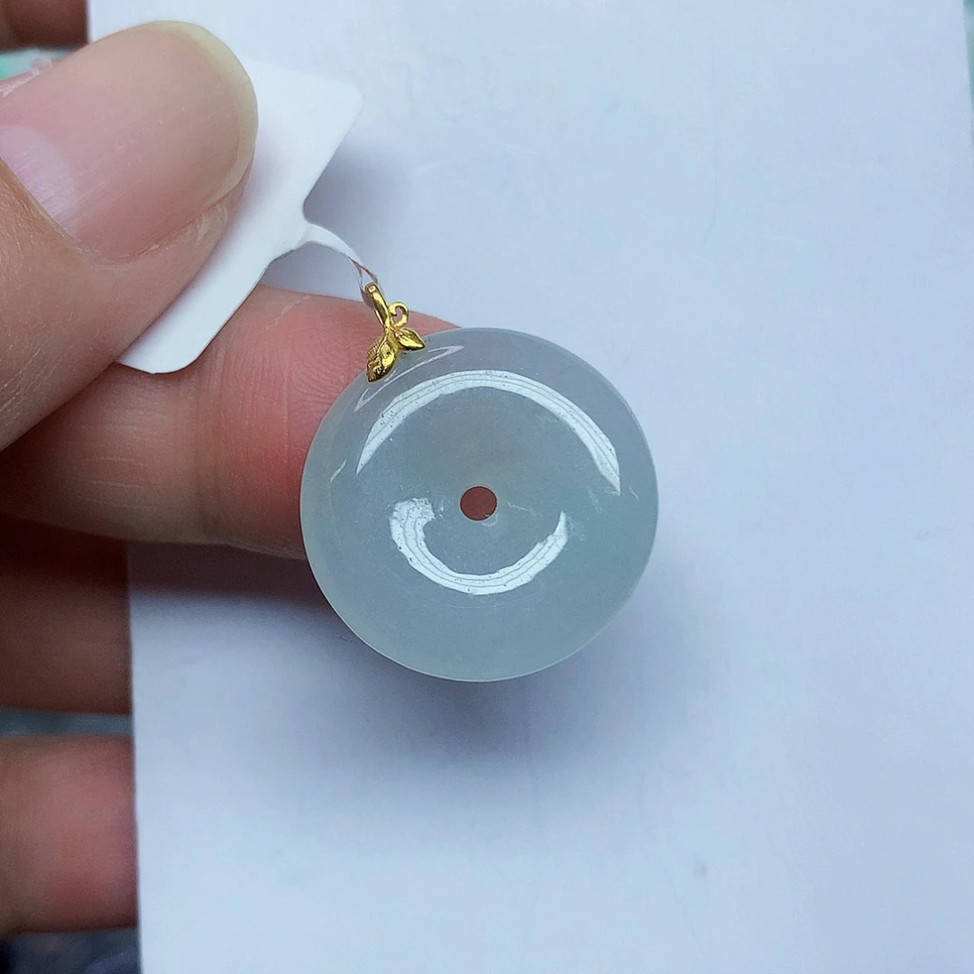 翡翠18K金镶嵌颈饰3557788