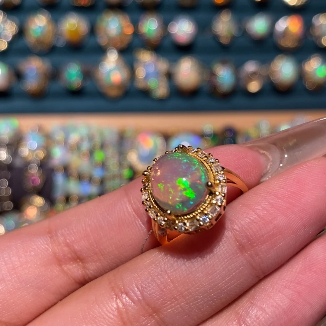 欧泊银S925镶嵌戒指