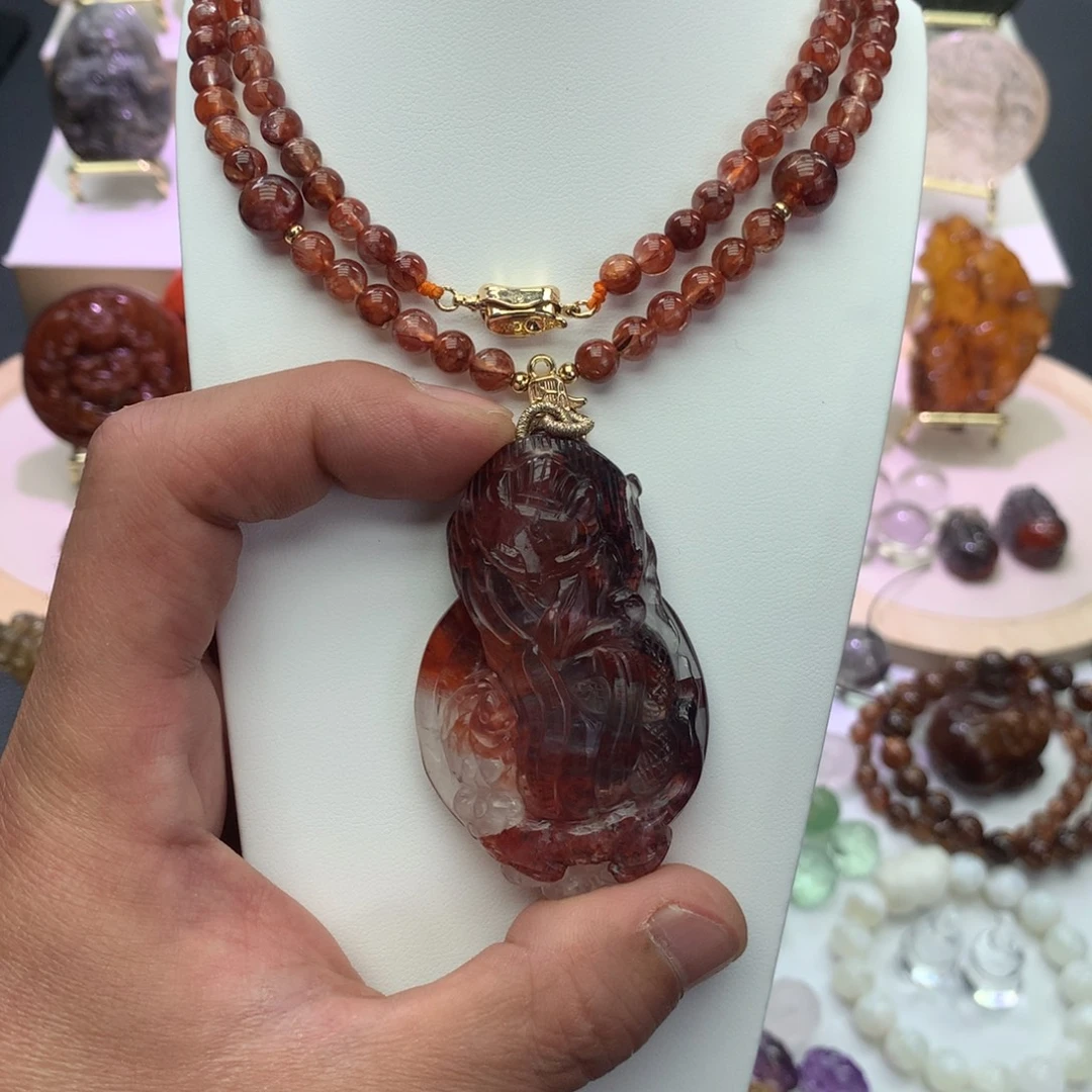 水晶未镶嵌颈饰吊坠