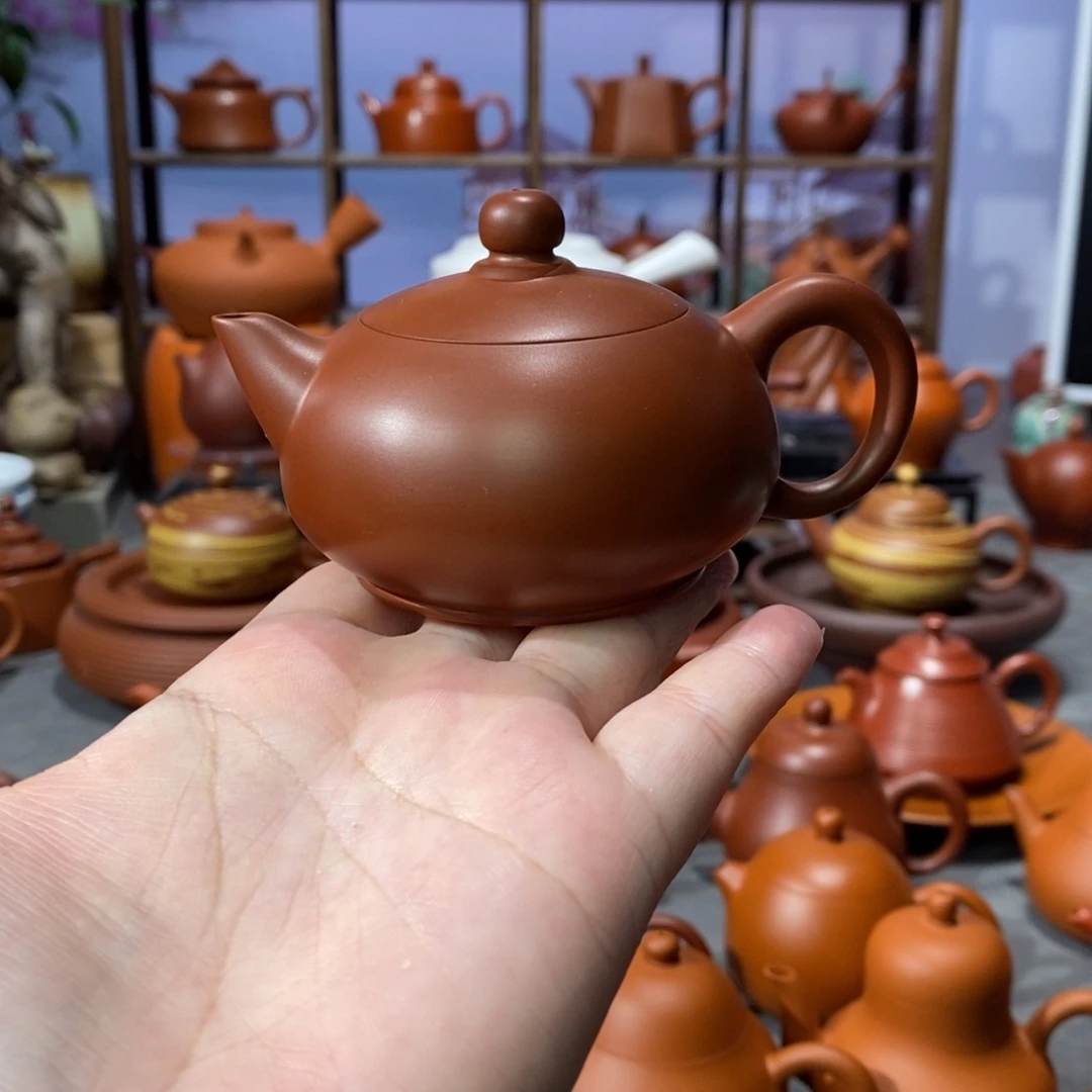 紫砂茶壶章淑煌朱泥凤雏壶100cc