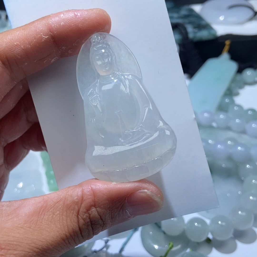 定制翡翠未镶嵌素农观音