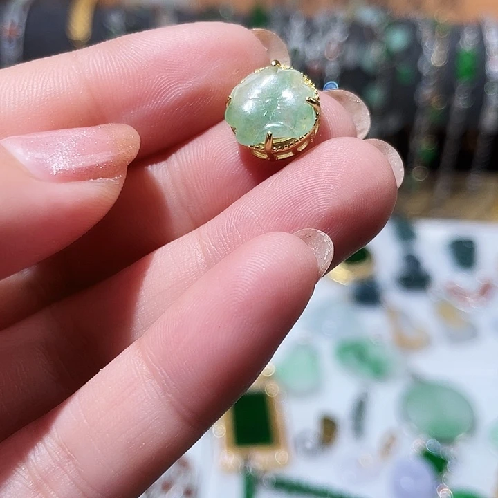 翡翠银S925镶嵌颈饰