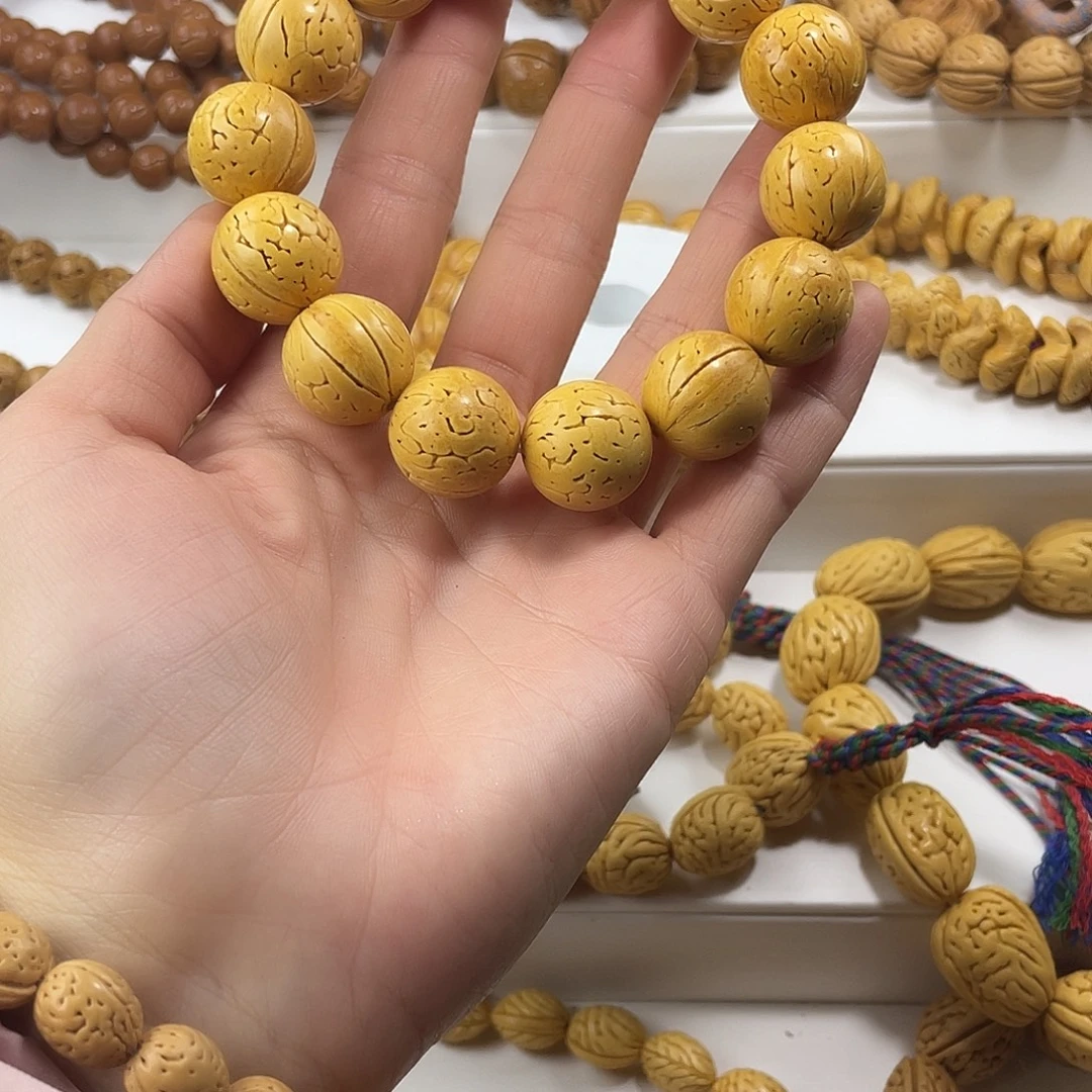 一***瓢东北脑纹桃核17正圆奶油核