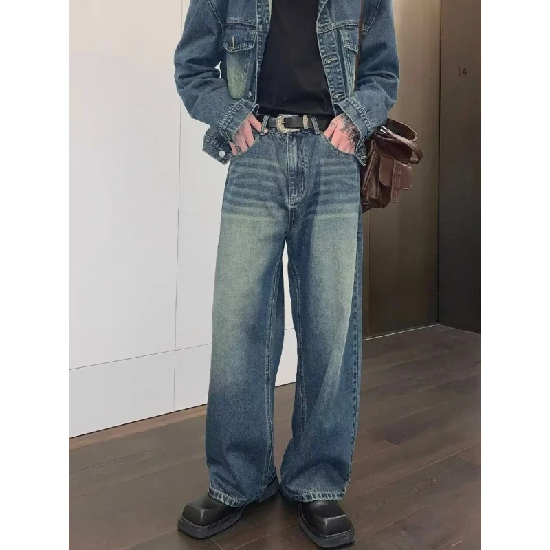 「吉喜109-199」潮流时尚复古男装直筒牛仔裤宽松百搭（备注编号）