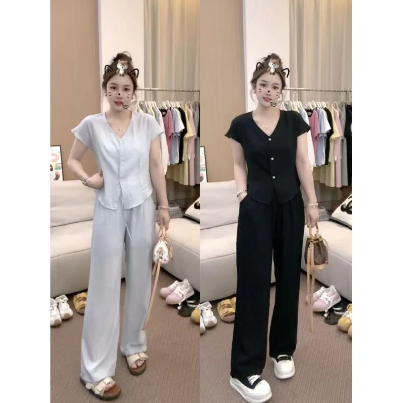 新款时尚显瘦网红气质休闲夏季减龄百搭洋气宽松小香风短袖