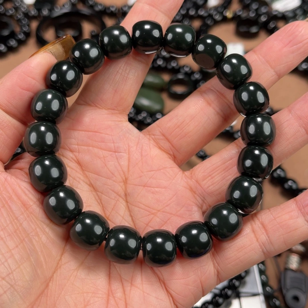 S***磊和田玉未镶嵌手串12