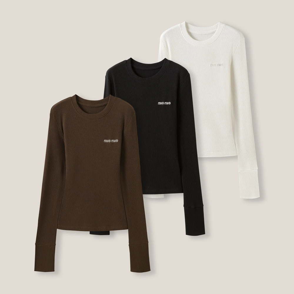 “秋日暖洋洋”百搭修身设计感针织打底衫SS26348