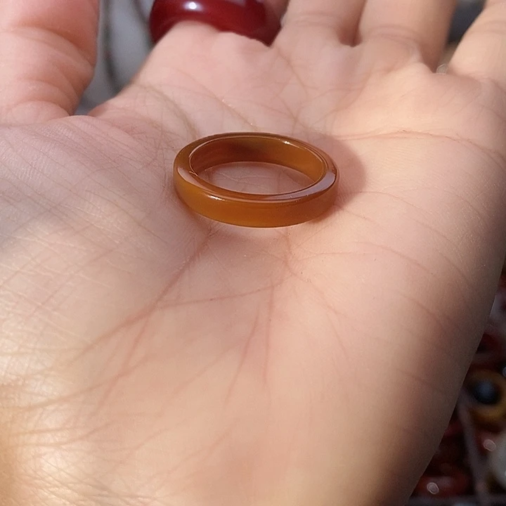 玛瑙/玉髓未镶嵌戒指A 10不退换港20内径19