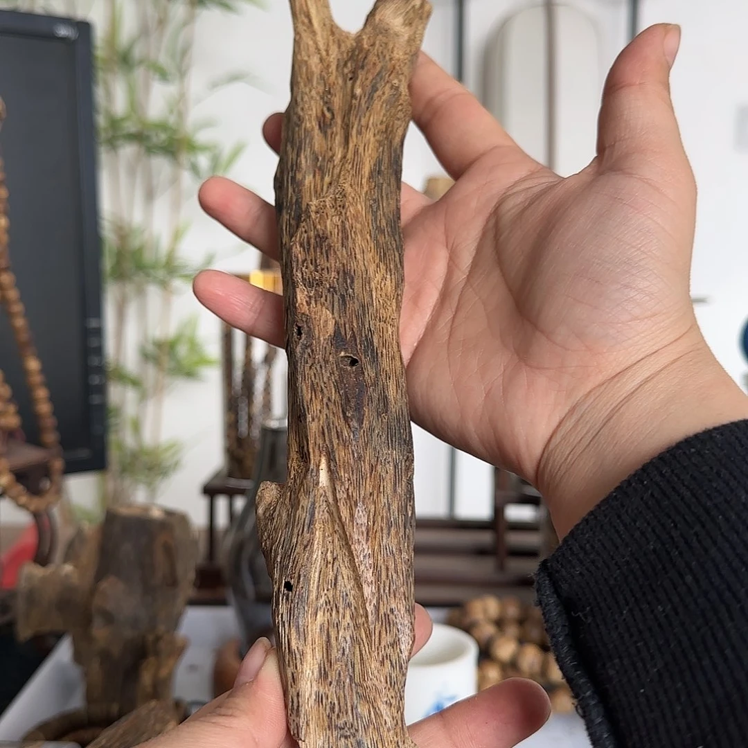 沉香沉香碎屑奇楠沉香凹身醇化虫漏109克+