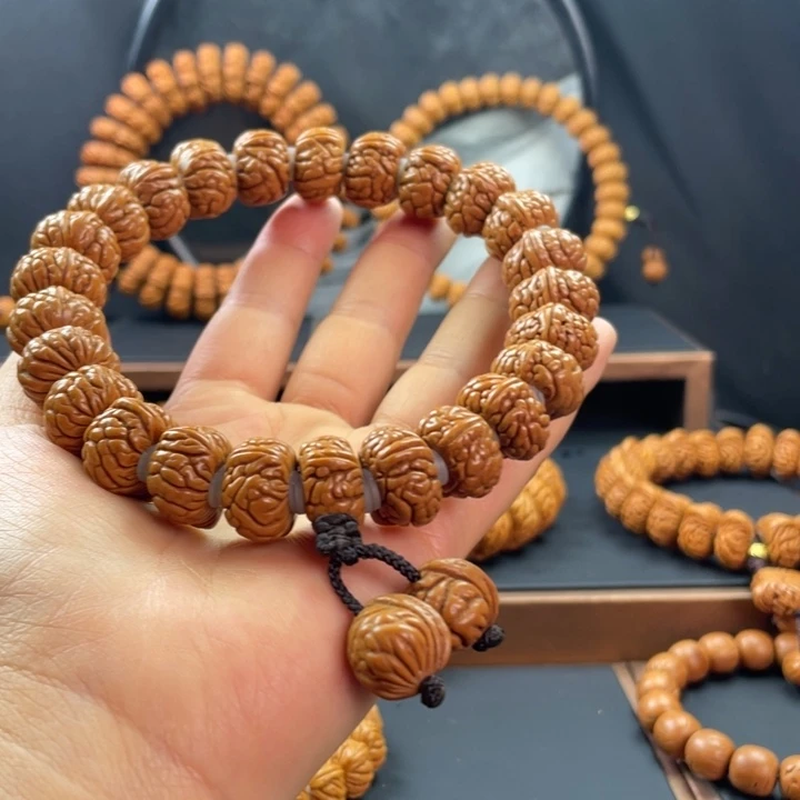 桃核手串！***！龙纹桃核矮荔枝