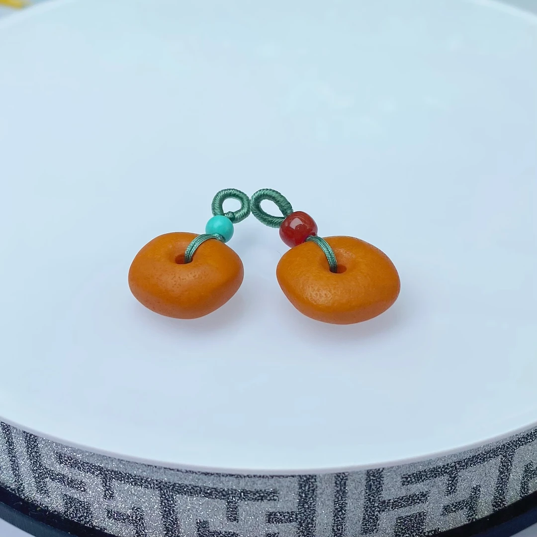 【千奇饰品】A454天然蜜蜡随型老蜡/平安扣吊坠15.5mm DIY配件时尚