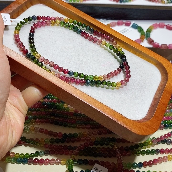 碧玺手链未镶嵌天然碧玺5.1毫米