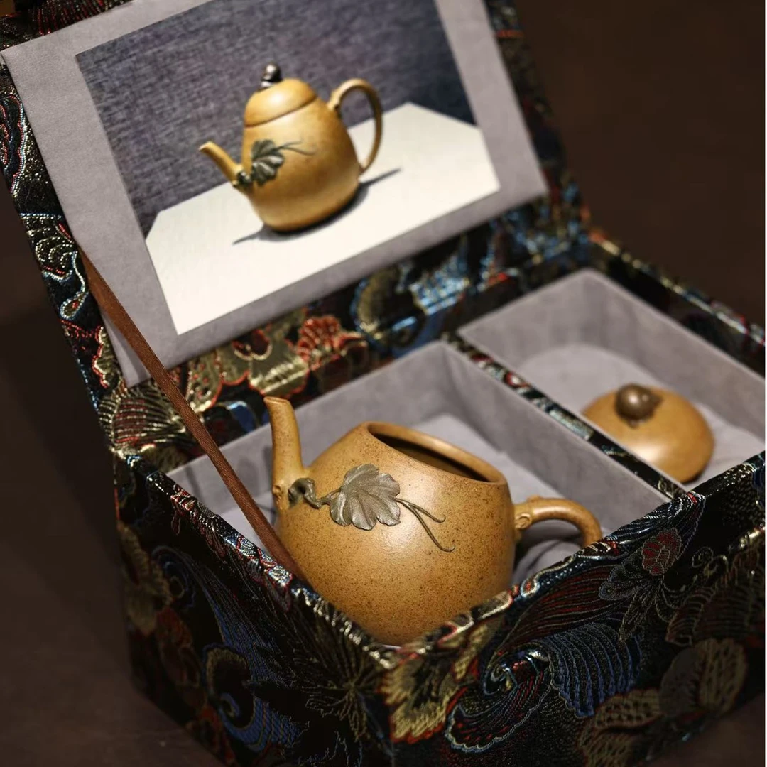 范永叶【曼妙】黄金段泥柴烧 效果绝美~  小蜗牛很细节 160cc