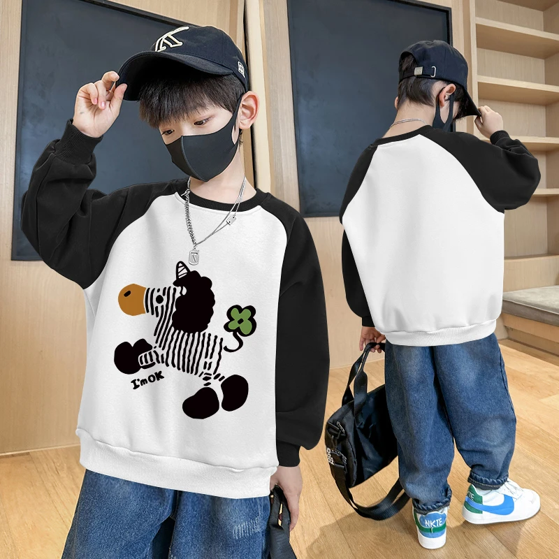 儿童包领卫衣2025秋装洋气男童长袖上衣童装中大童宝宝打底衫韩版