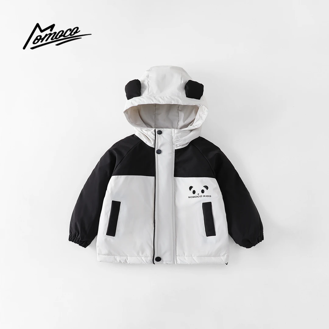 MOMOCO冬季儿童熊猫加棉外套韩版连帽加厚夹棉棉服77430107005