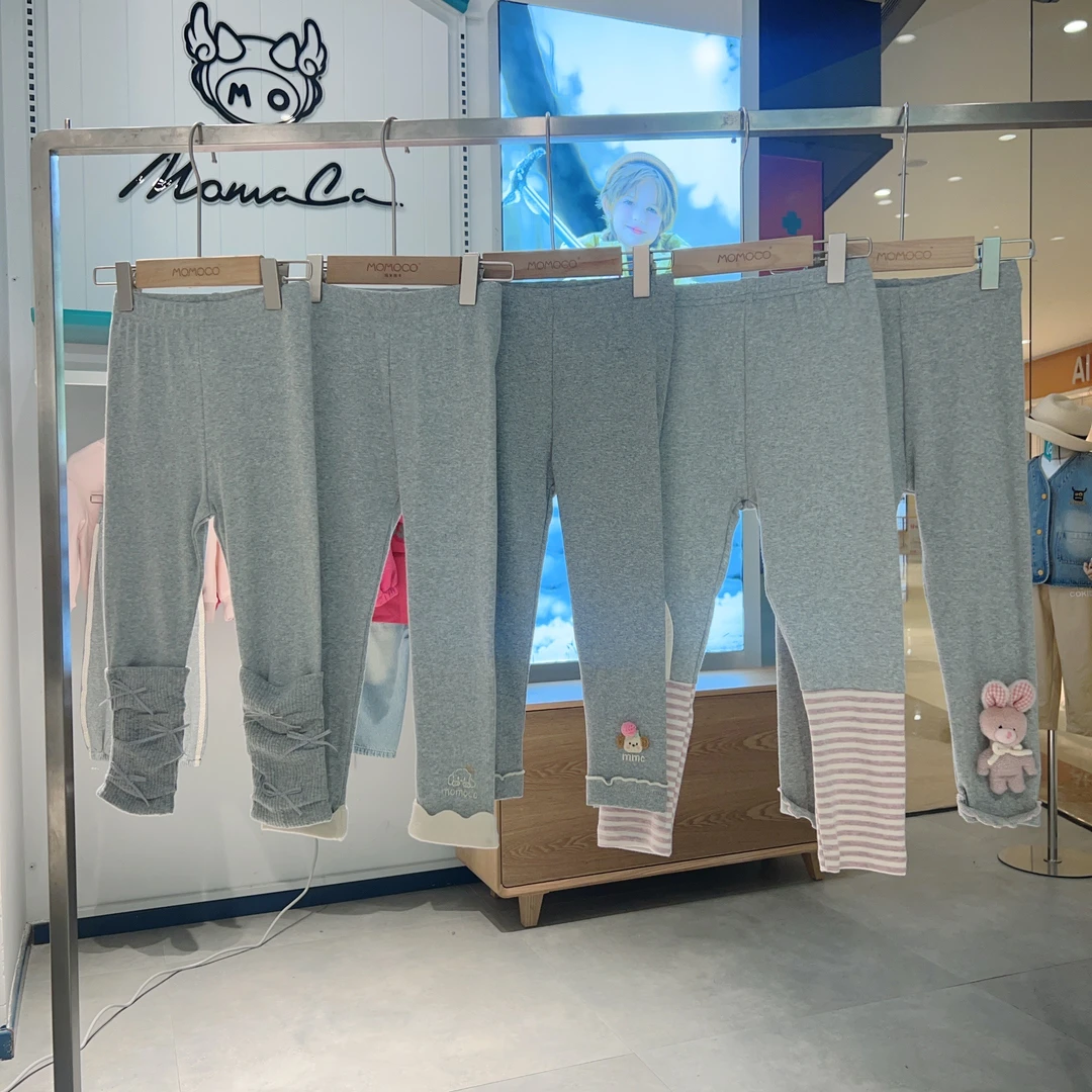 MOMOCO春秋季欧若风女童格蕾系纯色休闲百搭打底裤合集