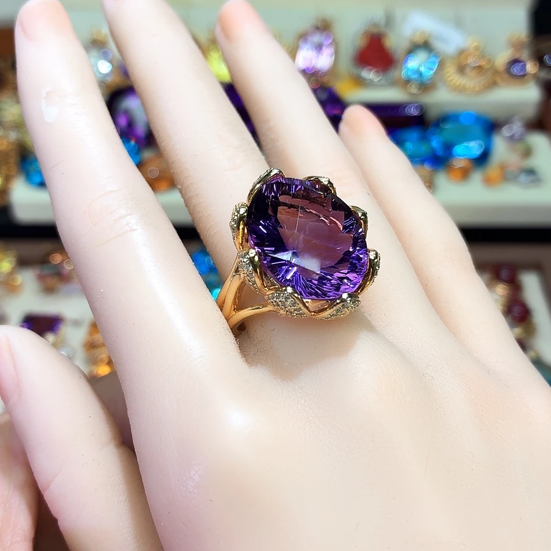 银S925镶嵌水晶戒指