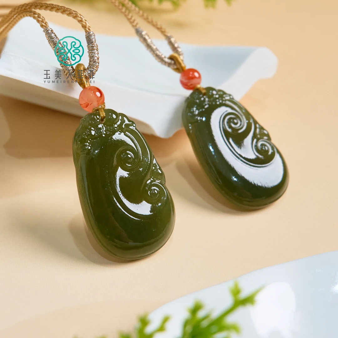 菲菲珠宝好*和田玉如意约18*30mm/多样性发一