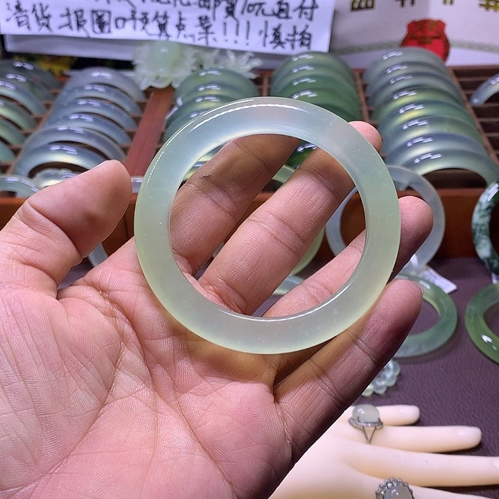 瑶***瑶蛇纹石玉合金手镯