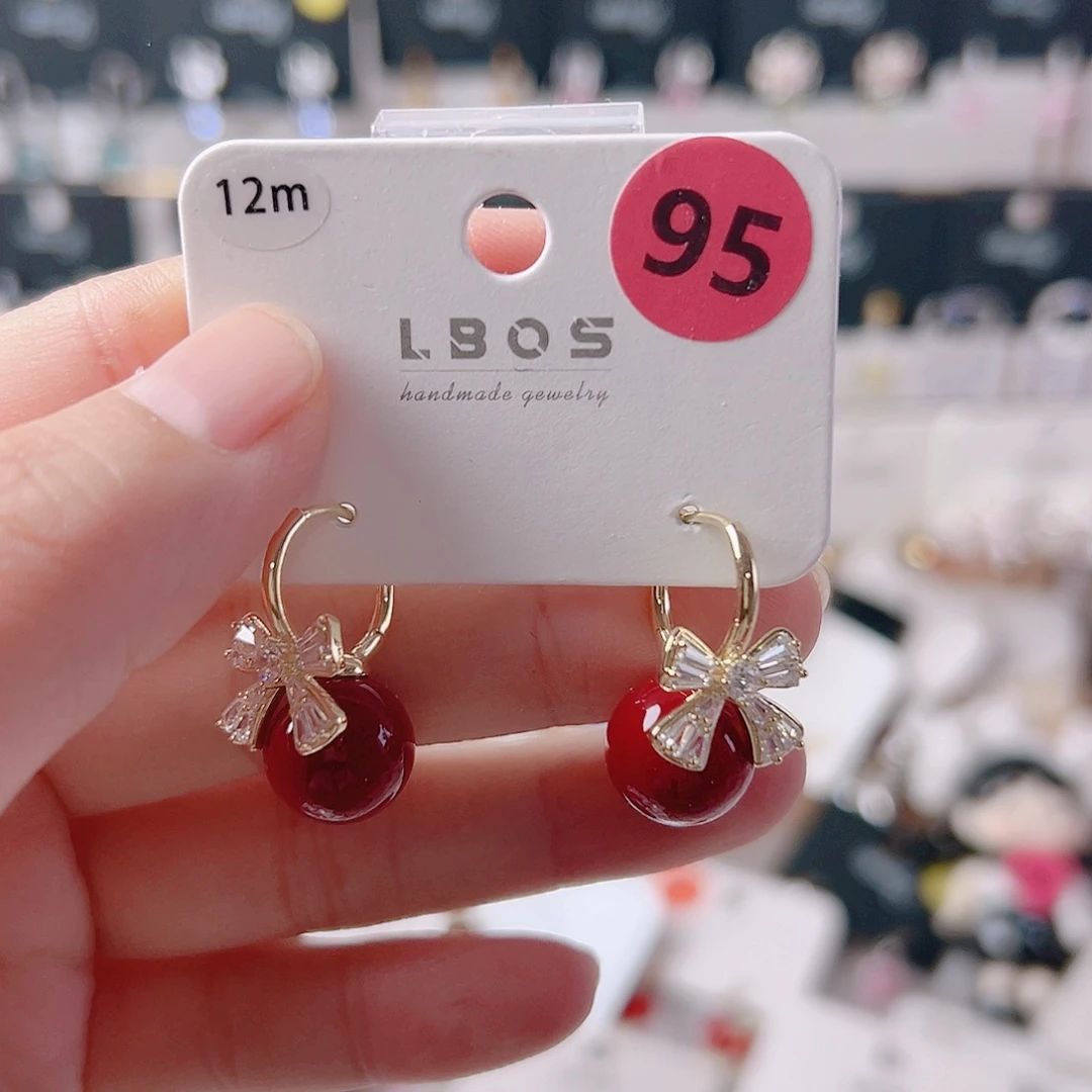 琉璃纯铜合金耳环的