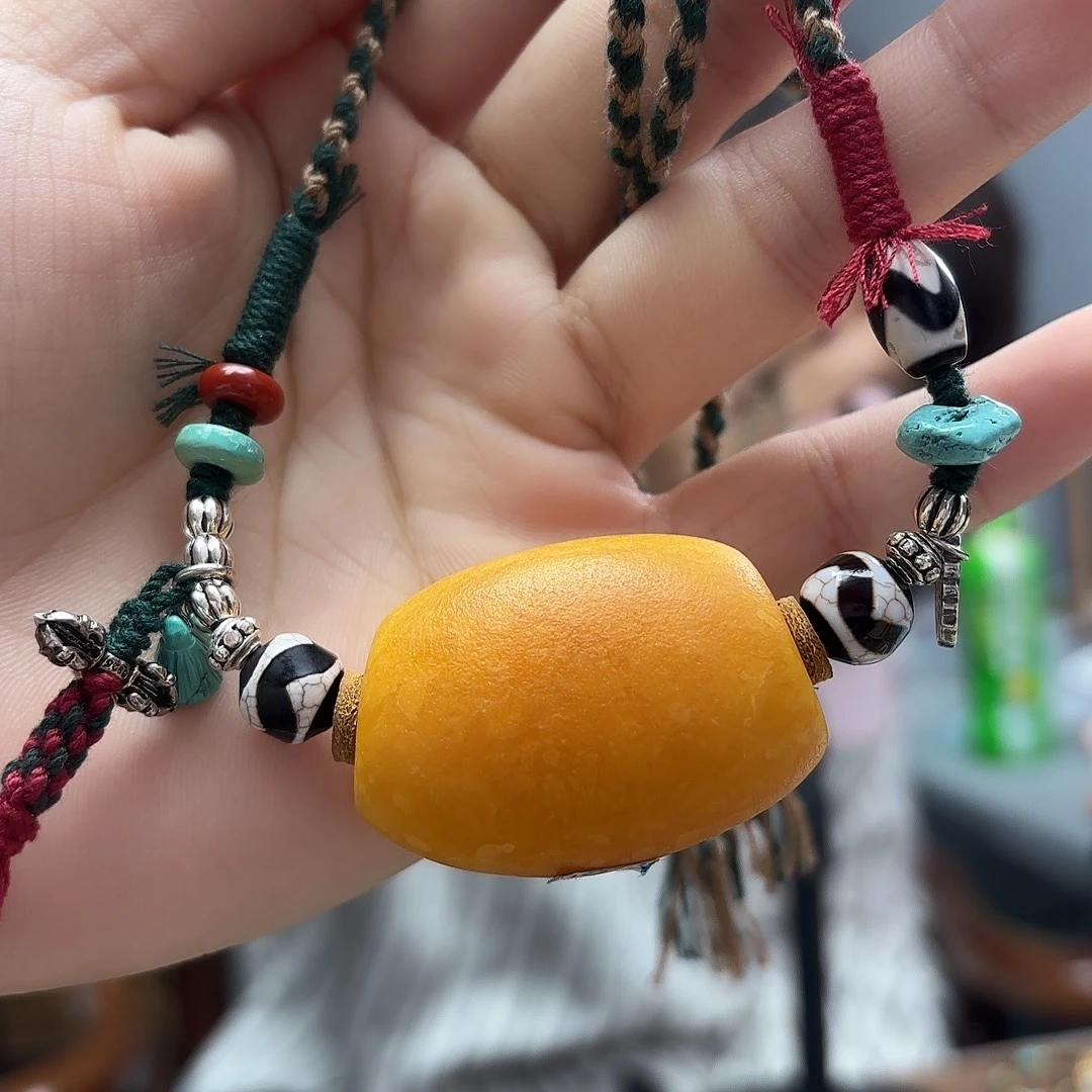 琥珀未镶嵌颈饰项链