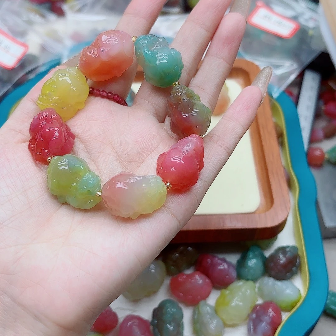 夏***雨未镶嵌手链玛瑙/玉髓盐源28