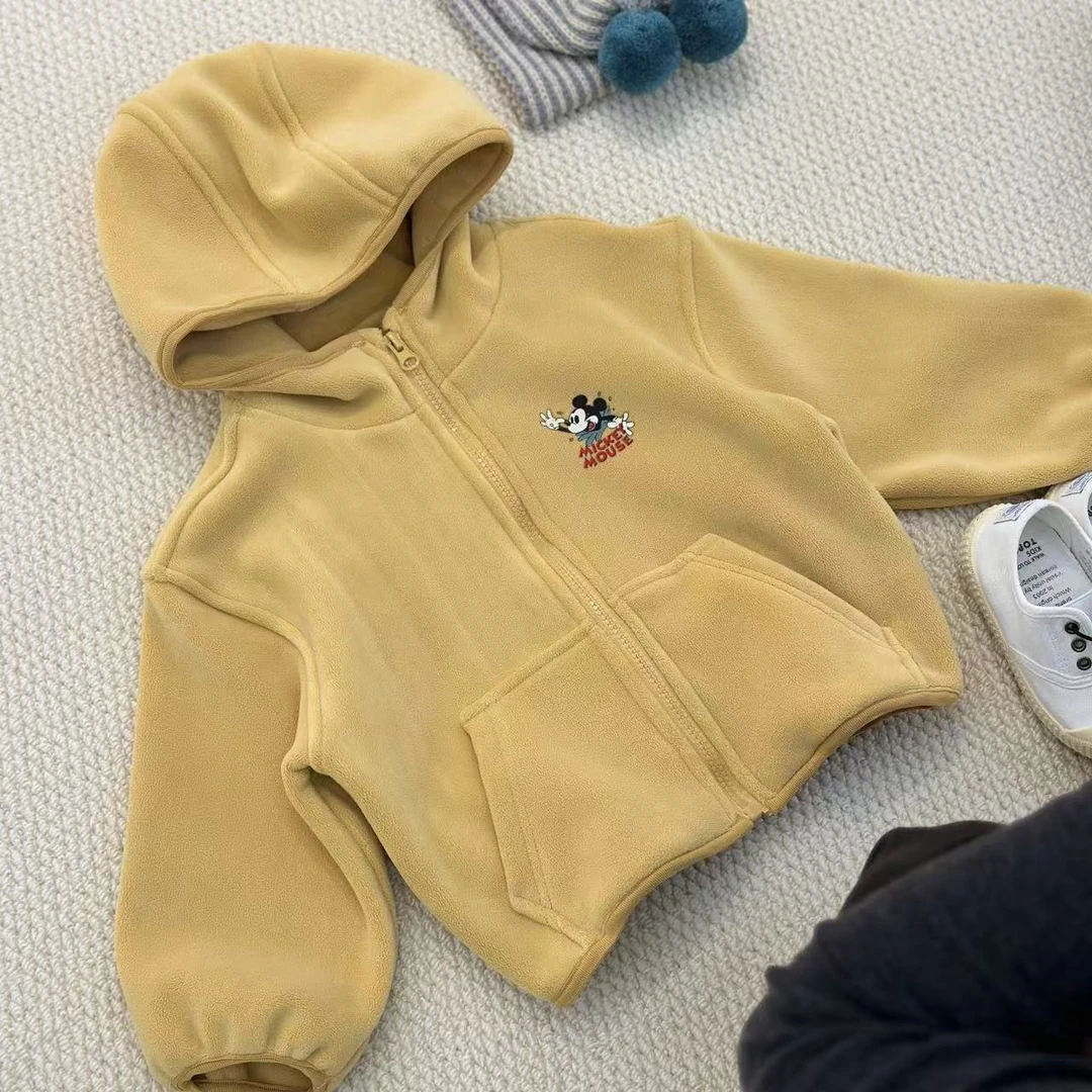 【奥利绒】秋冬新款儿童米奇加绒外套