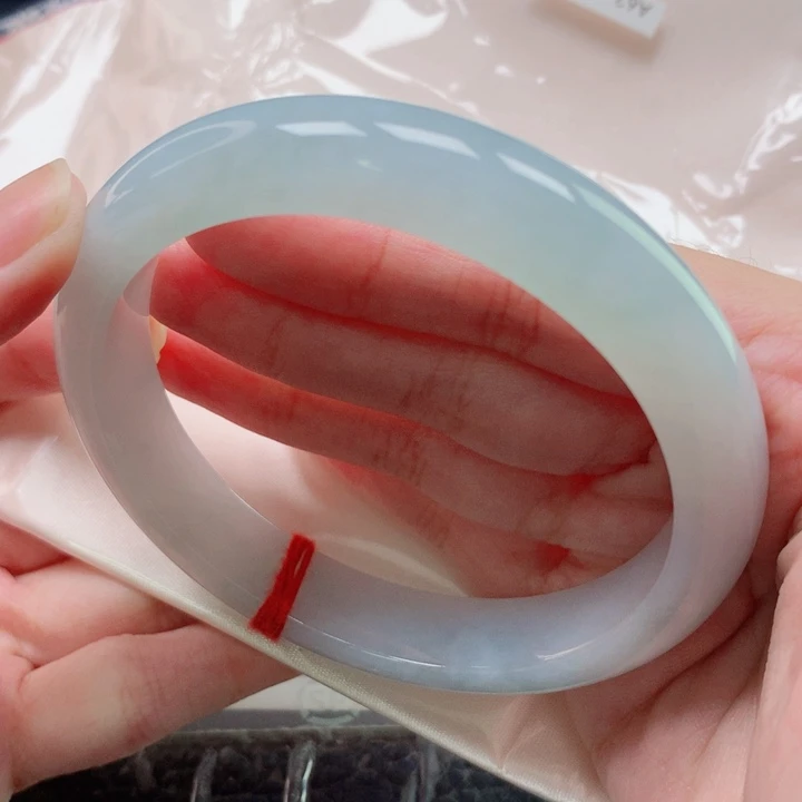 翡翠未镶嵌手镯圈口6263