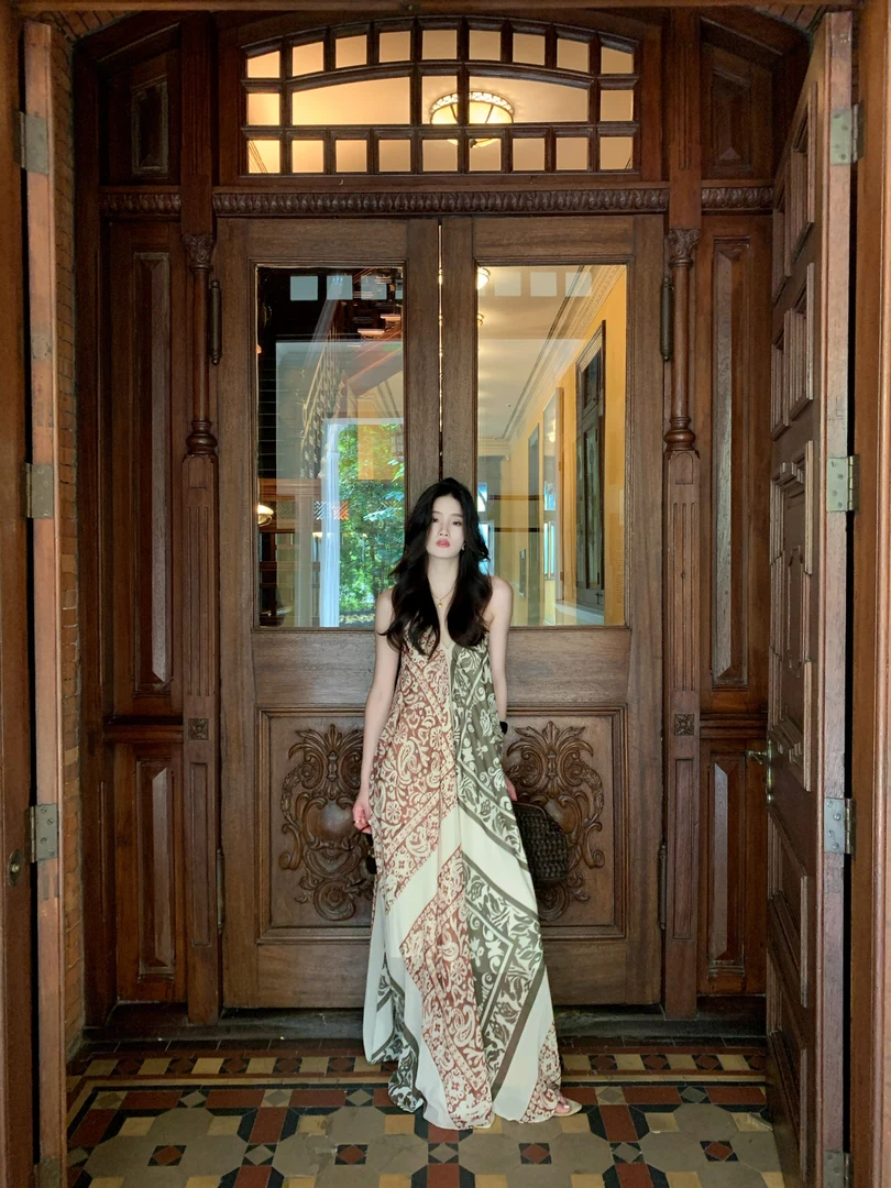 Ah·Jing 梓静 【摩洛夏日】夏季新款波西米亚风连衣裙 0673