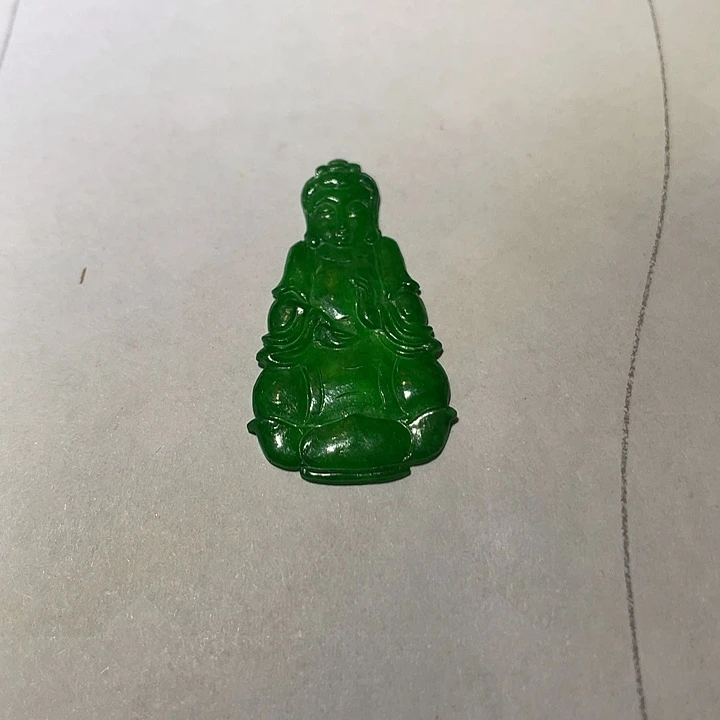 疯***子翡翠未镶嵌颈饰挂件