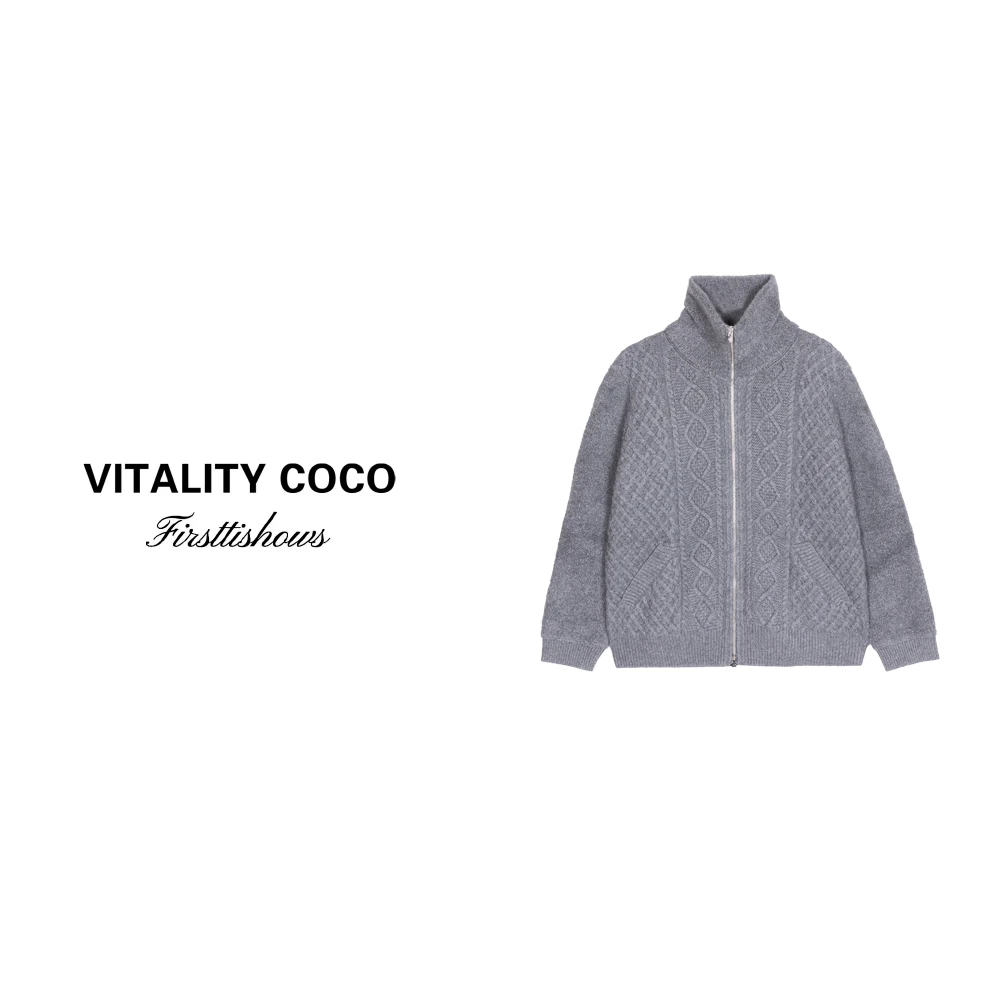 「VITALITY COCO」24冬季上新款百搭高定长袖针织羊毛高领毛衣-1681