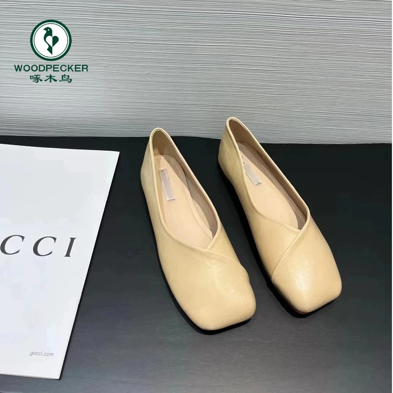 啄木鸟女鞋平底玛丽珍奶奶鞋2025春夏温柔风晚晚鞋配裙子孕妇瓢鞋