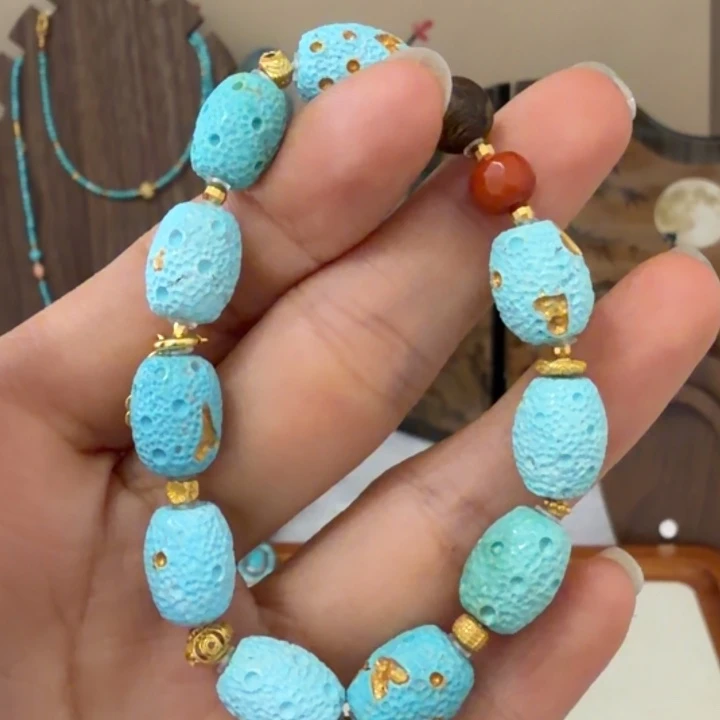 绿松石银S925镶嵌绿松石