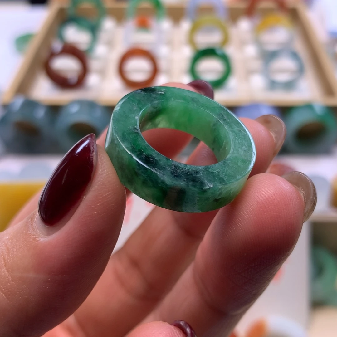 定制翡翠未镶嵌翡翠戒指13/16