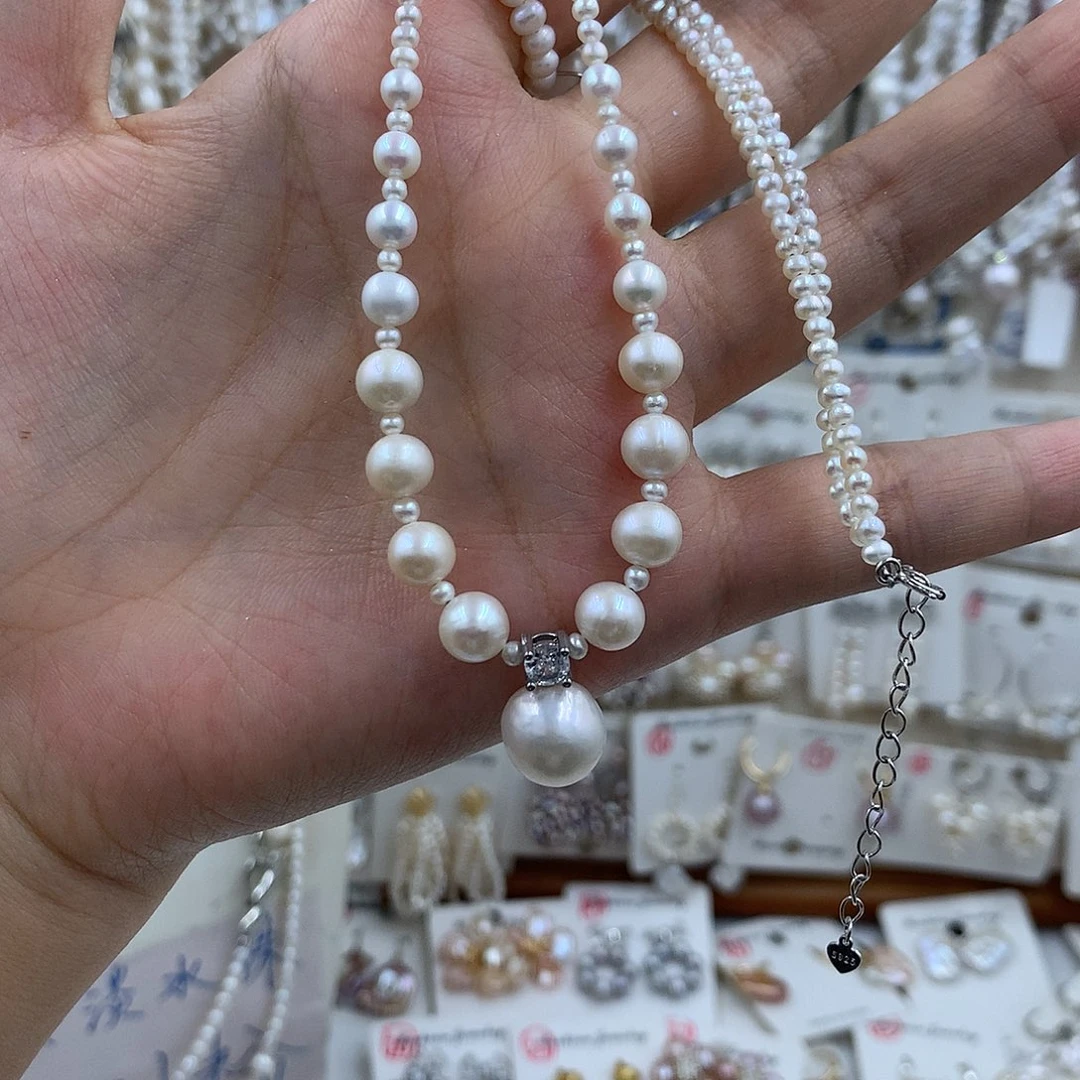 淡水珍珠合金颈饰
