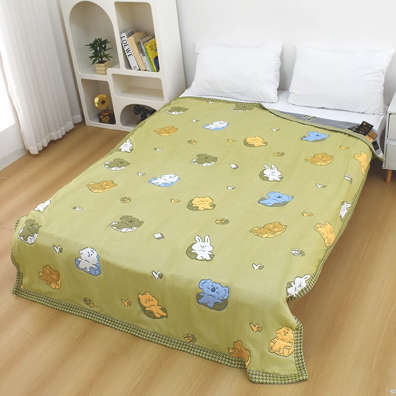 【开心躺平】150cm*200cm色织提花多功能柔软亲肤泡芙被