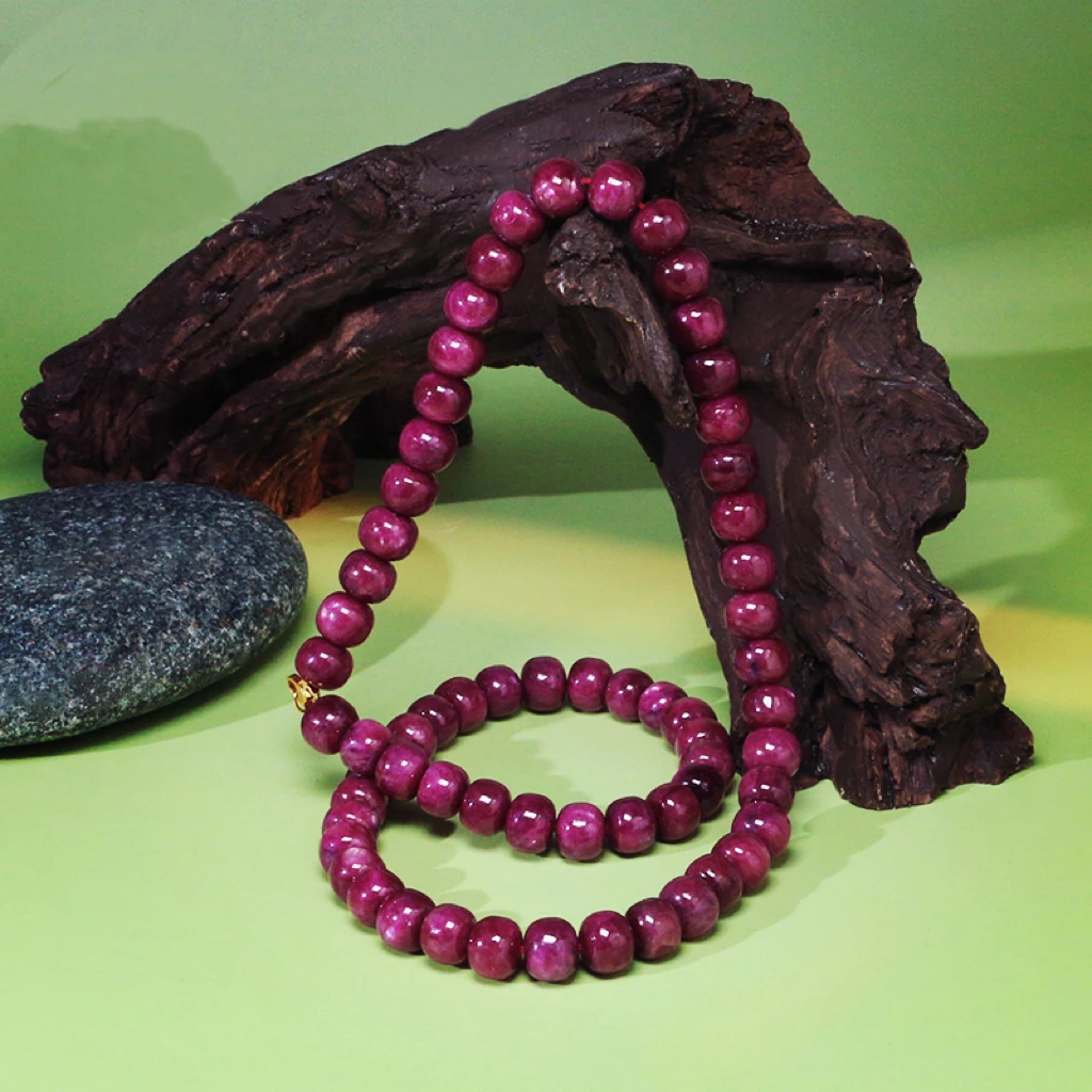 【传承级】18K红宝苹果珠项链-多样性发其一