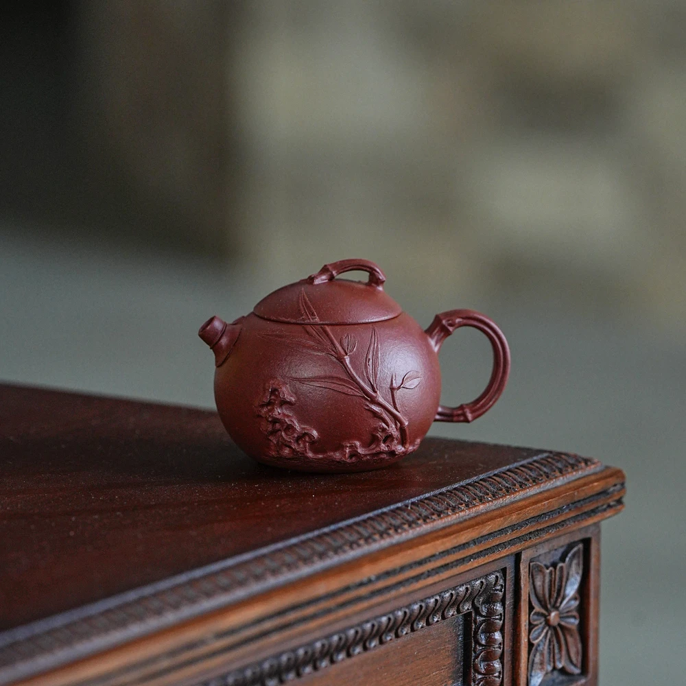 松泉茶器丨《竹》小红泥 可爱 创意 精致 紫砂壶