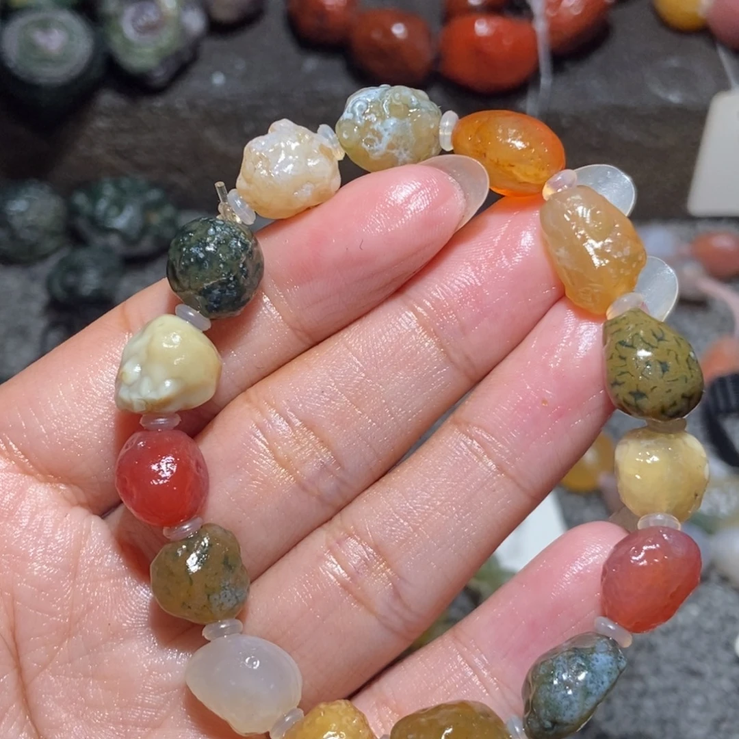 未镶嵌玛瑙/玉髓珠宝半成品