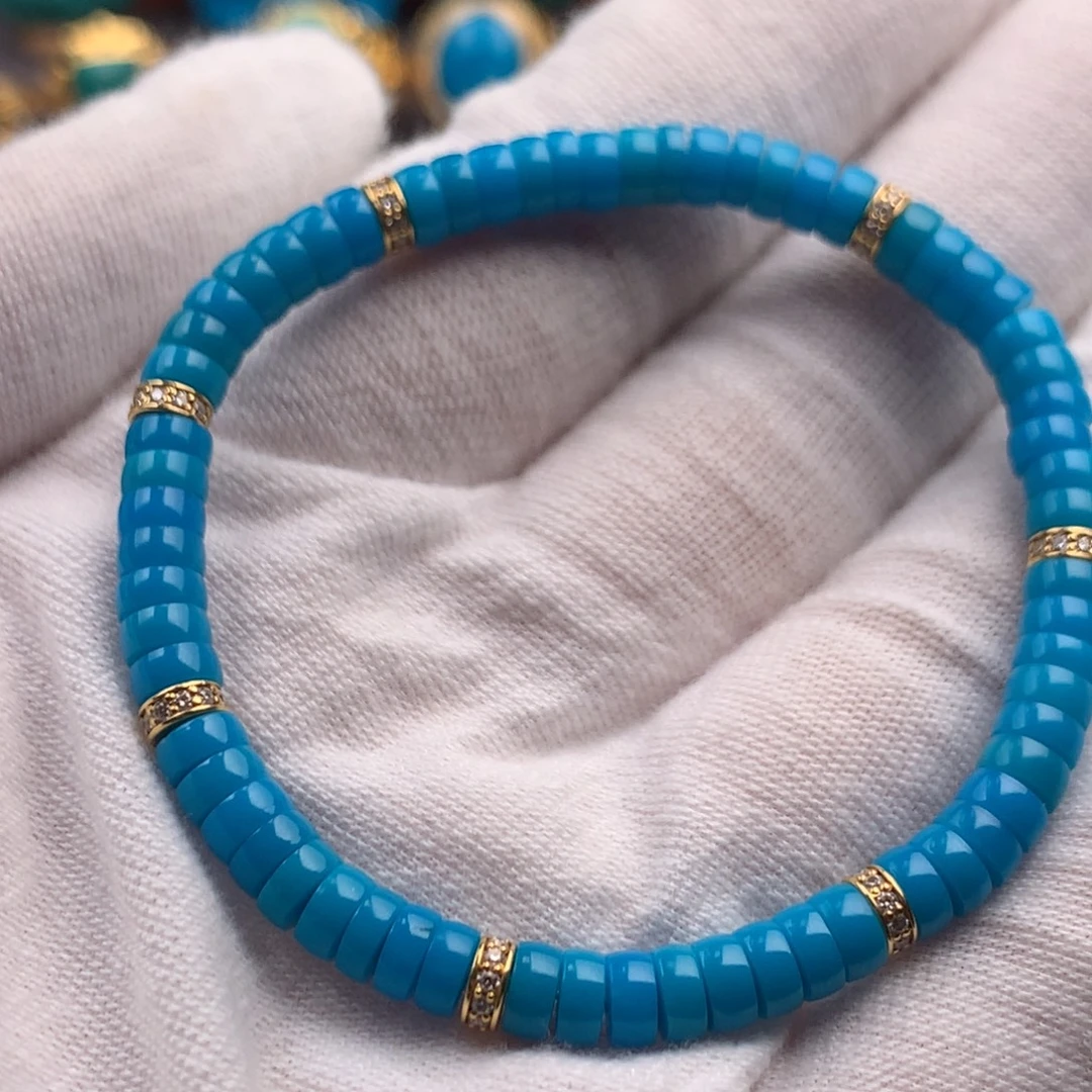 绿松石18K金镶嵌绿松石