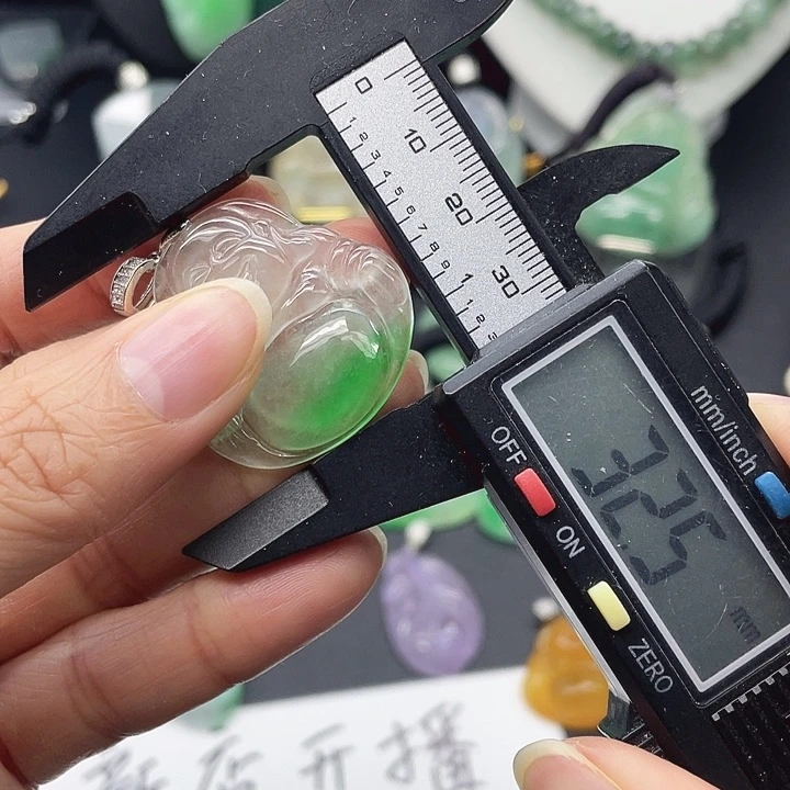 翡翠未镶嵌吊坠(赠链)